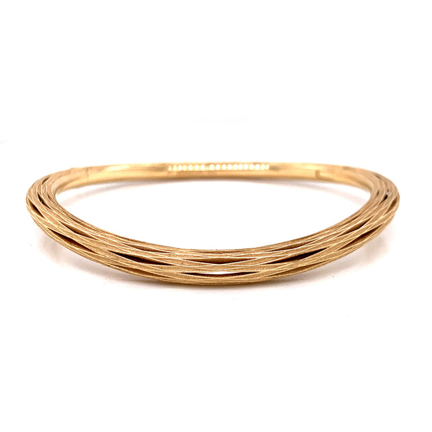 Roman Cuff Bracelet in 18K Yellow Gold, 7.5mm