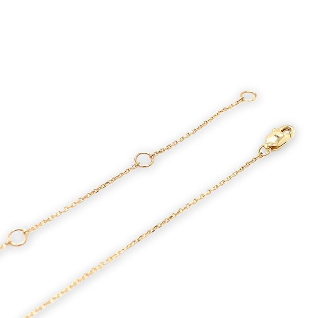 Yellow Gold Moon & Stars Diamond Necklace - "Leia"