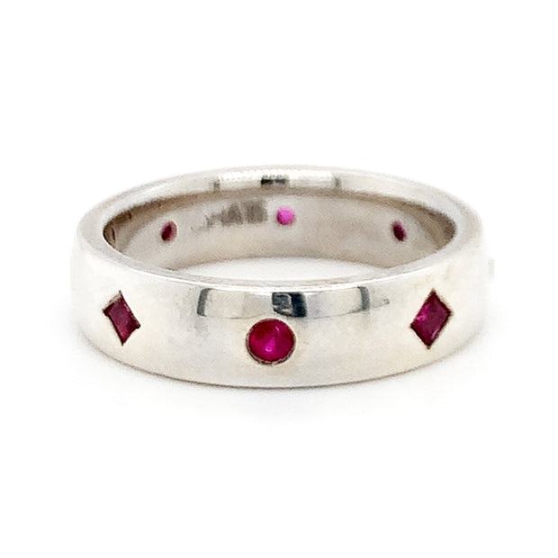 Sterling Silver & Ruby Ring - "Anastasia"