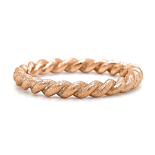 Rose Gold Twisted Rope Band - "Bonded"
