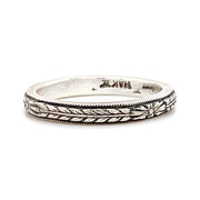Sterling Silver Textured Band - "Wheat"