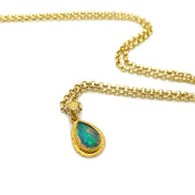 Yellow Gold and Opal Pendant - "Lagoon"