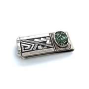 Navajo Sterling Silver & Turquoise Money Clip [110]