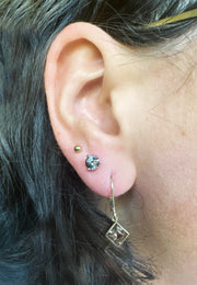 Montana Sapphire White Gold Stud Earrings - "Monterey"