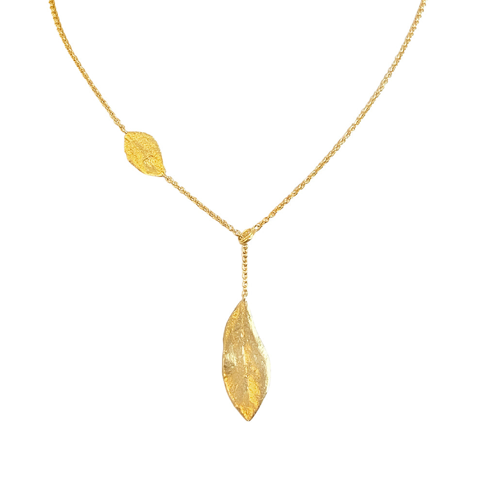 Yellow Gold Lariat Necklace - 