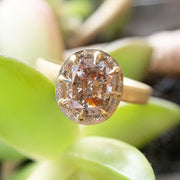 Natural Rustic Diamond Engagement Ring - "Fire and Smoke"