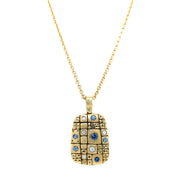 Yogo Sapphire & Diamond Necklace - "Old Pathway"