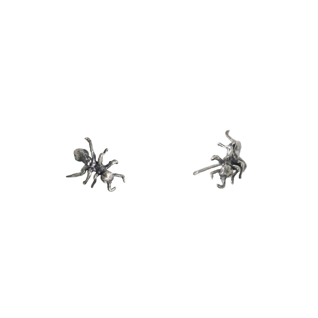 Sterling Silver Ant Stud Earrings - "Atta"