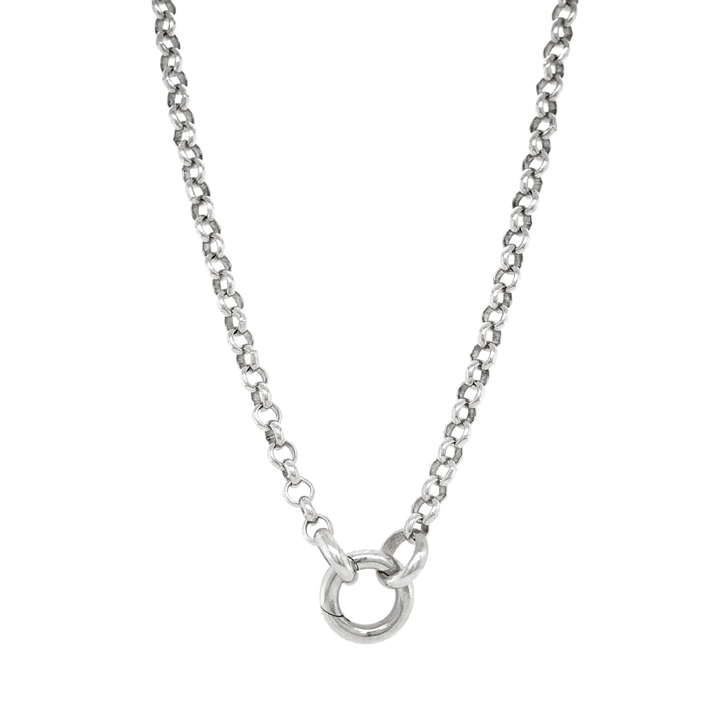 Chain Necklace With Ring Closure As Pendant Eternity Ring Pendant