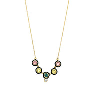 Yellow Gold and Montana Sapphire Necklace - "Chroma"