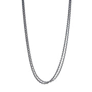Rene Escobar Sterling Silver & 18K Yellow Gold Double-Strand Cable Chain 