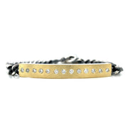 Sterling Silver & Diamond Link Bracelet - "Diana ID"