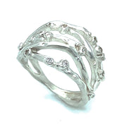Sterling Silver and Diamond Ring - "Five Branch"