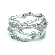 Sterling Silver and Diamond Ring - "Five Branch"
