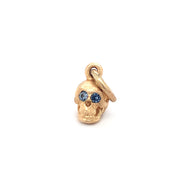 Yogo Sapphire Skull Pendant - "Crypta"