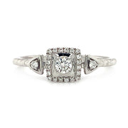 Diamond Halo Engagement Ring - "Simply Sweet"