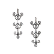 Diamond Earrings - "Fleur-De-Lis"