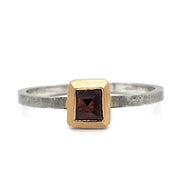 Cognac Diamond Rustic Ring - "Arwen"