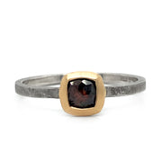 Cognac Diamond Rustic Ring - "Bronwyn"