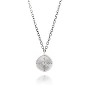 Sterling Silver and Diamond Necklace - "New Moon"