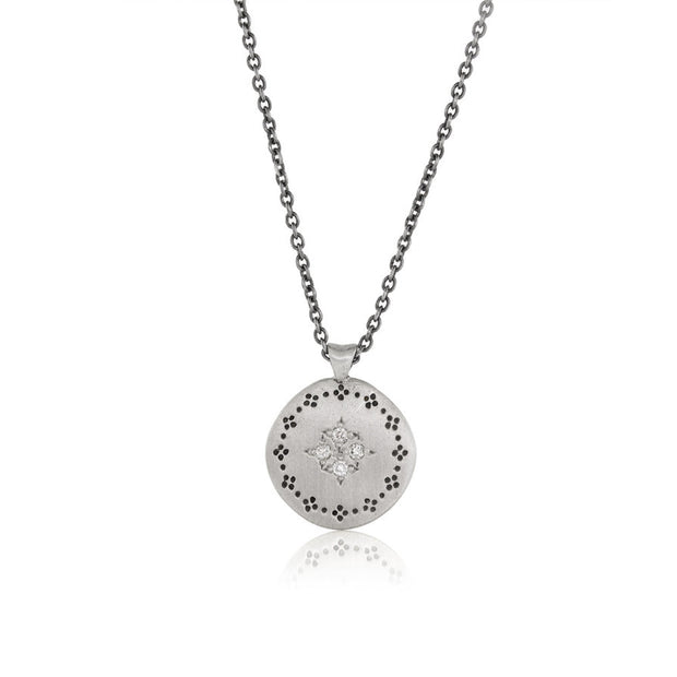 Sterling Silver and Diamond Necklace - "Four Star Nostalgia"
