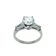 Platinum Diamond Engagement Ring - "Queen of Light"