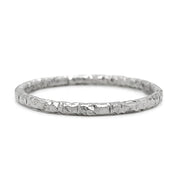 Distressed White Gold Band- "Fly Free"