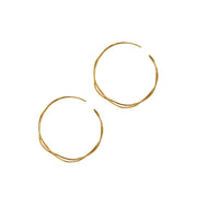 Gold Vermeil Hoop Earrings - "Fine Twist"