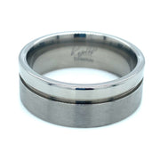 Flat Titanium Band with Offset Groove