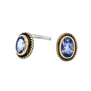 Petite Oval Tanzanite Earrings