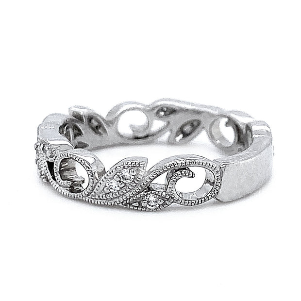 Platinum & Diamond Ring - "Crystalized Ivy"