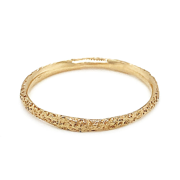 Delicate Yellow Gold Band - "Sand Stacker"