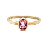 Yellow Gold & Oval Imperial Topaz Ring