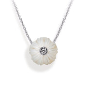 Freshwater Pearl & Diamond Necklace - "Daisy"