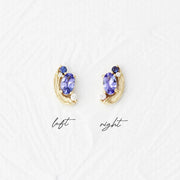 Tanzanite, Sapphire, & Diamond Earrings - "Periwinkle"