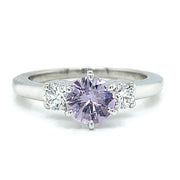 Montana Sapphire & Diamond Platinum Ring - "Dolce Lilac"