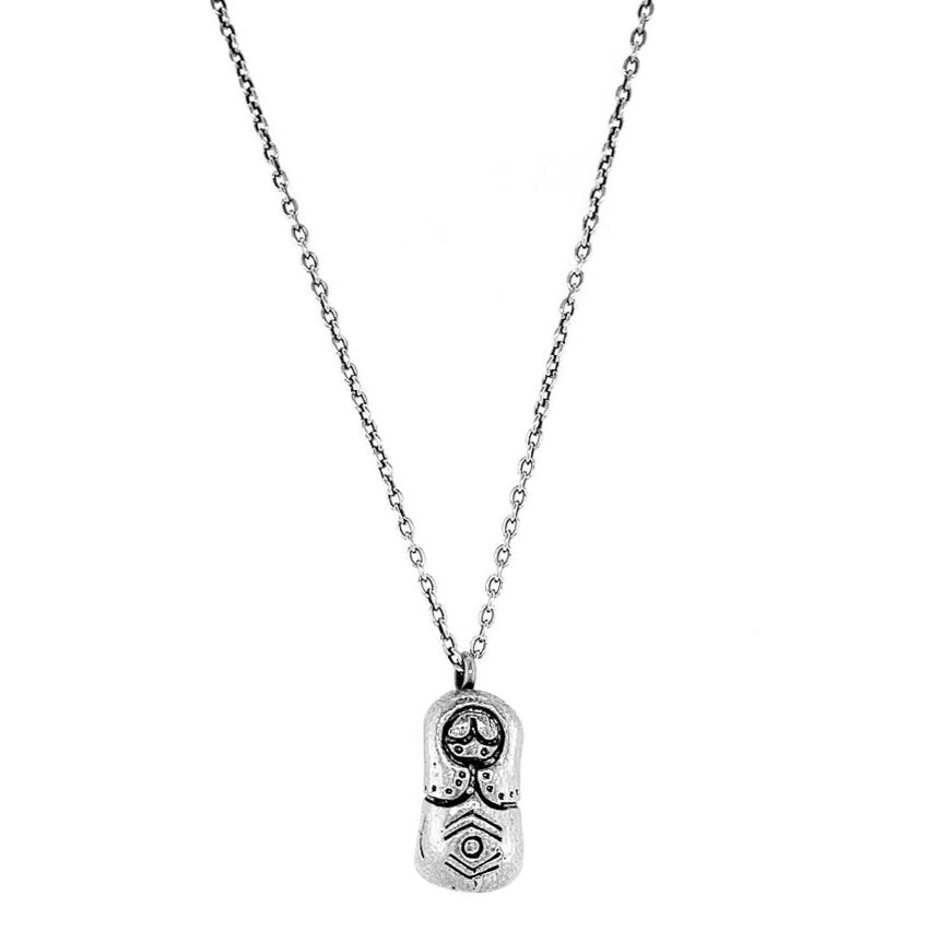 Matryoshka Sterling Silver Charm Necklace Alara Jewelry