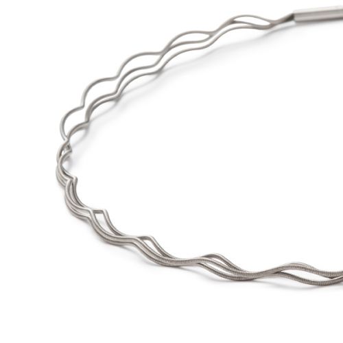 Triple Strand Stainless Steel Wave Necklace