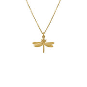 18K Yellow Gold Necklace - "Teeny Tiny Dragonfly"