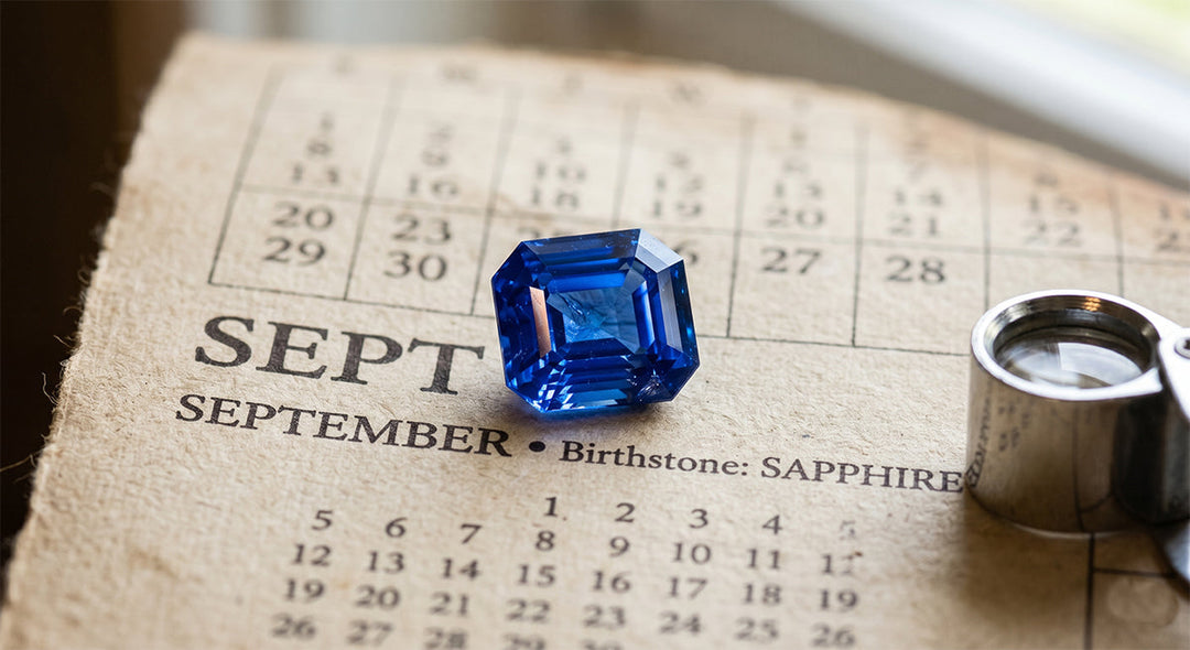 Close-up of a sapphire the september birthstone