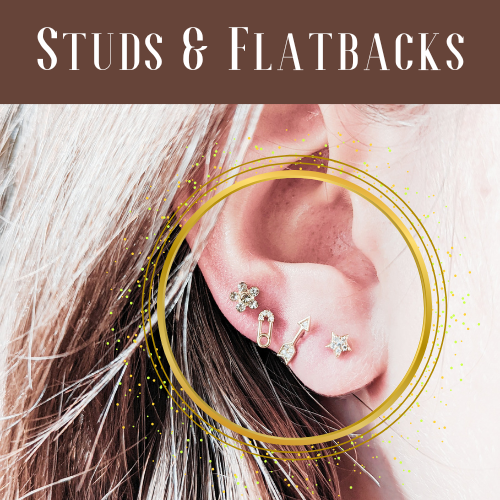 FLAT BACK & STUD EARRINGS