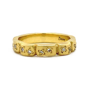 Yellow Gold & Scattered Diamond Band - "Phoebe"