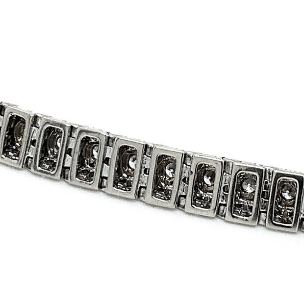 Deco-Style Diamond Tennis Bracelet - "Gatsby"