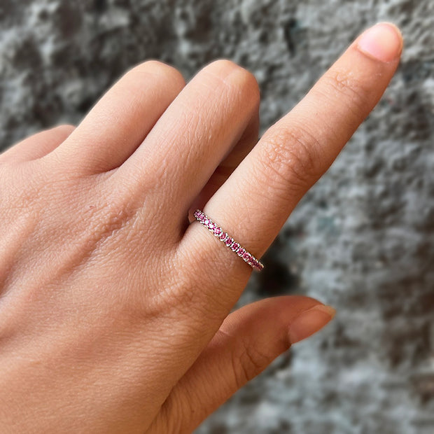 Platinum & Pink Sapphire Ring - "Blush"