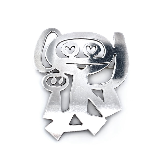 Sterling Silver Brooch - "Mom & Child"