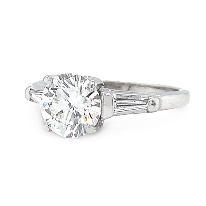 Platinum Diamond Engagement Ring - "Queen of Light"
