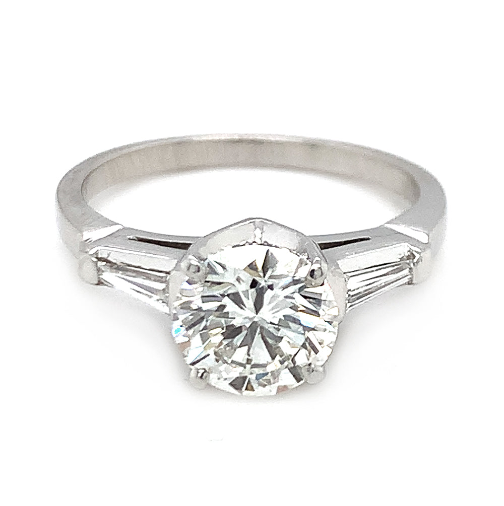 Platinum Diamond Engagement Ring - "Queen of Light"