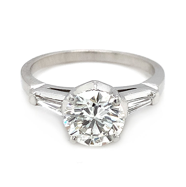 Platinum Diamond Engagement Ring - "Queen of Light"
