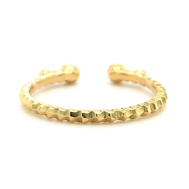 Yellow Gold & Diamond Ring Jacket - "Small Opening"
