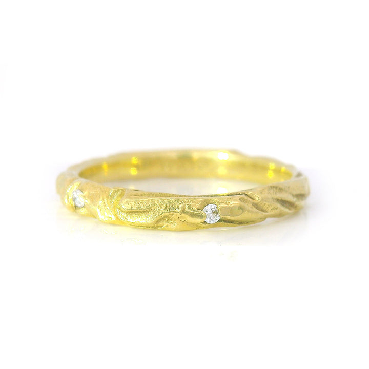 Diamond & Yellow Gold Ring - "Arches"